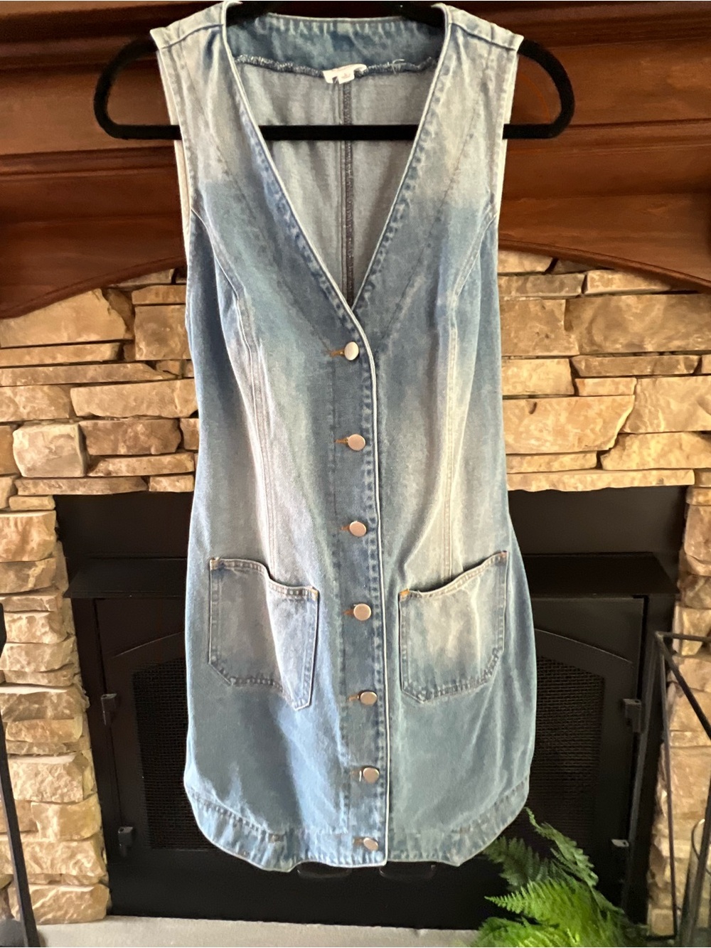 Le Lis Light Blue Denim Dress